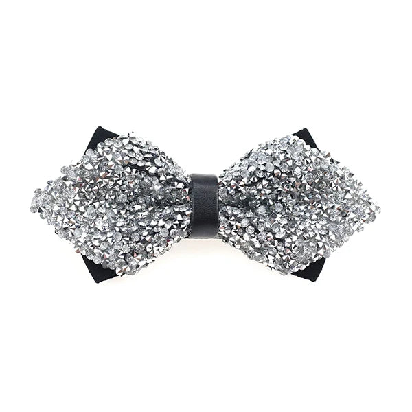 Nœud papillon rose diamant pour homme, nœud papillon strass, accessoire de mariage tendance