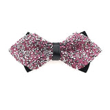 Nœud papillon rose diamant pour homme, nœud papillon strass, accessoire de mariage tendance