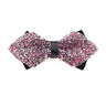 Nœud papillon rose diamant pour homme, nœud papillon strass, accessoire de mariage tendance