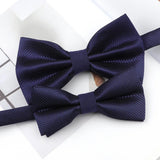 Solid Colorful Parent-Child Bowtie Set Classic Cute Family Butterfly Party Dinner Wedding Design Cute bow tie Accessory NO.1-15