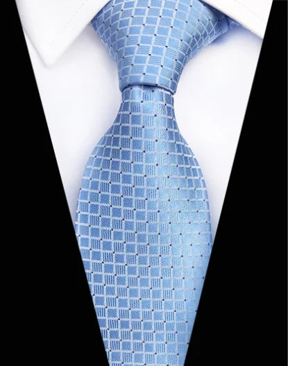Corbatas de seda tejidas en jacquard con diseño de cachemira a cuadros para hombre, corbatas de 8 cm a rayas para trajes de negocios, bodas y fiestas.