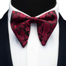 GUSLESON Fashion Paisley Bow Tie For Men Women Classic Big Bowtie For Party Wedding Bowknot Adult Mens Bowties Cravats Red Tie