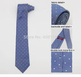 Cravate Huishi 8 cm à pois pour homme, slim, tendance, en polyester et microfibre, à carreaux, pour mariage