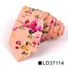 Nouvelle cravate florale pour hommes et femmes, cravate fine en coton pour mariage, cravates décontractées pour hommes, costumes classiques, cravates à imprimé floral