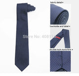 Cravate Huishi 8 cm à pois pour homme, slim, tendance, en polyester et microfibre, à carreaux, pour mariage