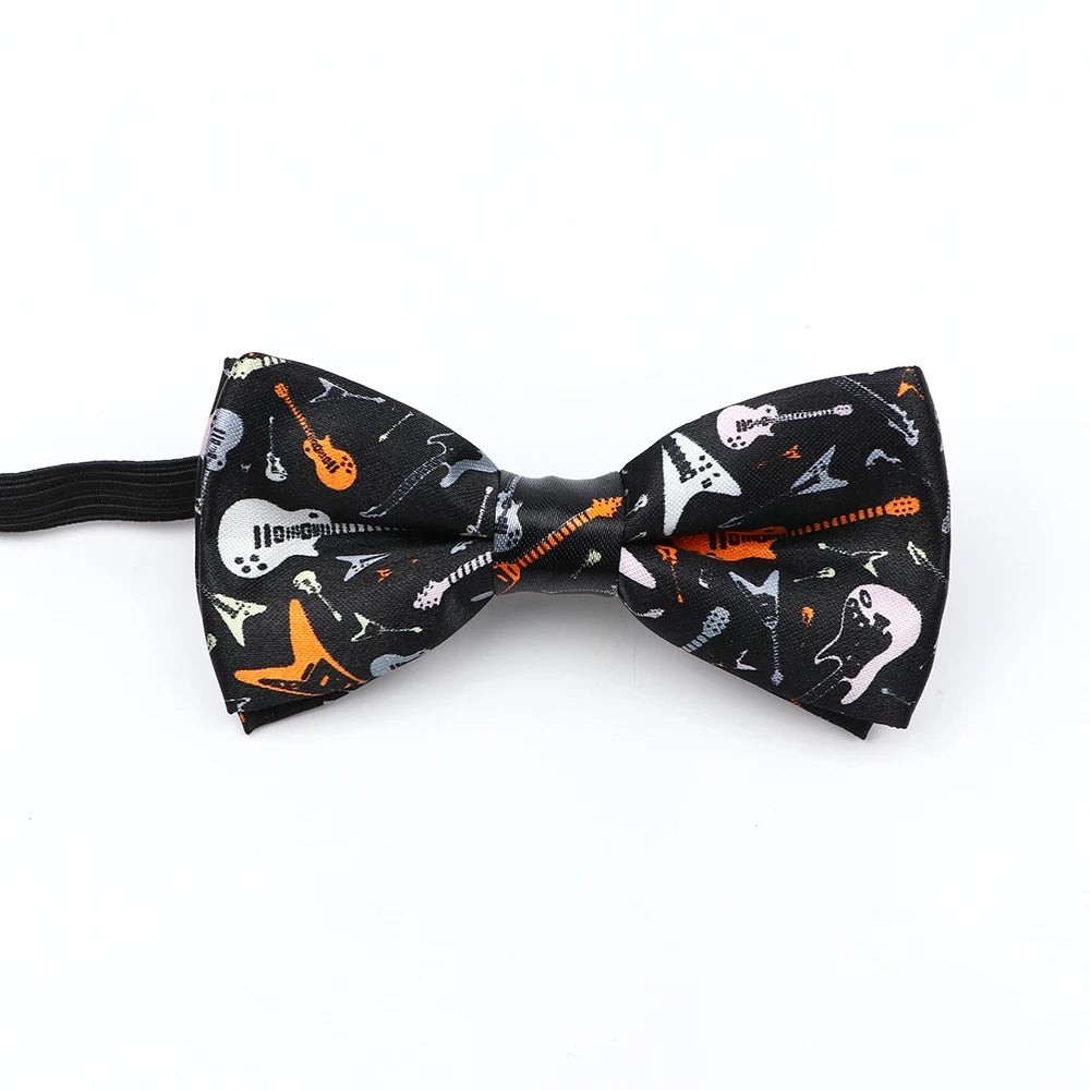 Nœud papillon en forme de note de musique, guitare, piano, pour adultes et enfants, accessoire fantaisie fait à la main pour fête de mariage, cadeau pour hommes