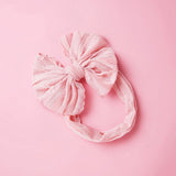 Baby Headband Big Bows For Girls Hair Accessories Jacquard Toddler Wide Headwrap Soft Newborn Hairband Elastic Kids Turban