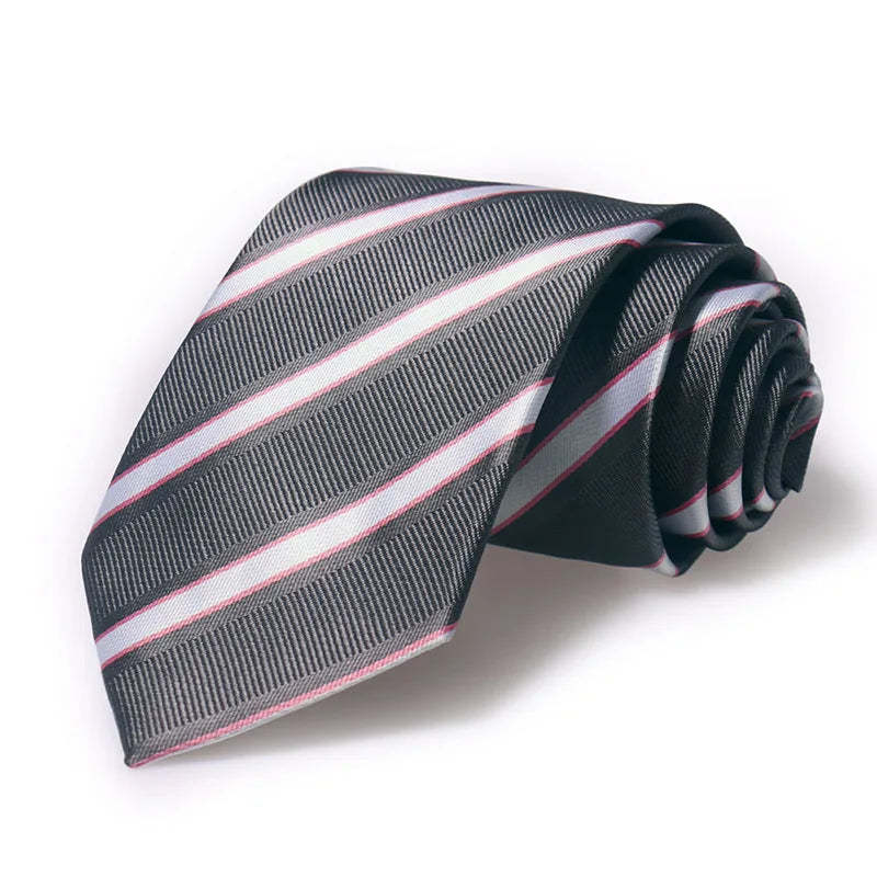Cravate Huishi 8 cm à pois pour homme, slim, tendance, en polyester et microfibre, à carreaux, pour mariage
