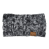 2024 Fashion Bohemia Winter Warm Knitted Headband Hair Accessories Women's CC Wool Wide Hairband Stretch Solid Hairband Headwear