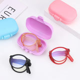 Fashion Design Blue Light Blocking Reading Glasses Men Women Folding Round Frame  Presbyopic Eyeglasses with Case  +1.0~4.0