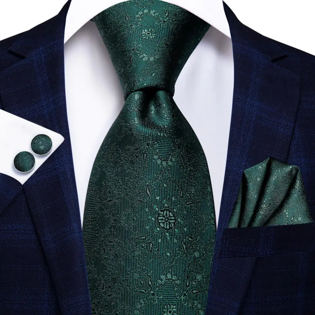 Cravate de mariage en soie à motif cachemire orange et argent pour homme, style créateur, avec boutons de manchette, style tendance, pour soirées d'affaires, livraison directe