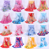 160*50 cm Multi-stil Urlaub geschenk Verkauf chiffon gestreiften schal wilde mode schal sonnencreme drucken floral schal schals