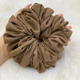 Elastics Chiffon Hair Band Solid Color Big Circle Scrunchies for Women Girl Ponytail Holder Hair Rope Hairband Hair Accessoires