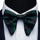 Ricnais Fashion Silk Pasley Floral Big Bowtie Yellow Red Jacquard Bow Tie For Men Business Wedding Party Ties Gigt Accessories