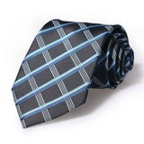 Cravate Huishi 8 cm à pois pour homme, slim, tendance, en polyester et microfibre, à carreaux, pour mariage