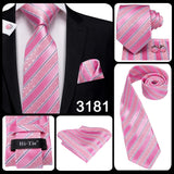 Hi-Tie 100% soie classique pour homme, cravate de mariage corail rose rouge pêche, pochette carrée, boutons de manchette, ensemble de cravates roses pour hommes, cravates cachemire unies