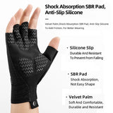 ROCKBROS Gants de cyclisme demi-doigts SBR Pad pour homme et femme, antidérapants, respirants et résistants aux chocs, pour l'été