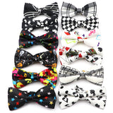 Nœud papillon en forme de note de musique, guitare, piano, pour adultes et enfants, accessoire fantaisie fait à la main pour fête de mariage, cadeau pour hommes