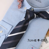 Corbata Hombre corbata 7cm cravates pour hommes de luxe rayures bleues cravate affaires Corbatas Para Hombre Mariage cadeau chemise accessoires