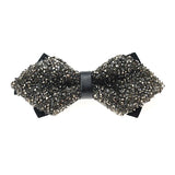 Nœud papillon rose diamant pour homme, nœud papillon strass, accessoire de mariage tendance