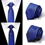 Cravate homme 7,5 cm, style nouveau, bleu, vert et orange, motif cachemire, motif floral, pour mariage, travail
