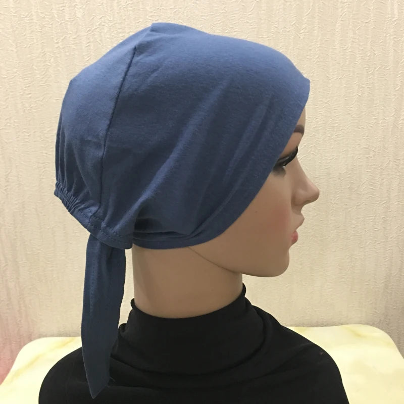 Hijab musulman en coton à couverture complète, couvre-chef islamique, chapeau sous-foulard, bonnet en os, foulards turcs, couvre-chef musulman