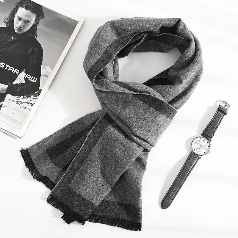 2023 mode 180*35cm Schals Mann Herbst Winter Dicke Warme Kaschmir Business Lange Wraps Junge Klassische Schal Freies verschiffen schalldämpfer