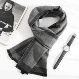 2023 mode 180*35cm Schals Mann Herbst Winter Dicke Warme Kaschmir Business Lange Wraps Junge Klassische Schal Freies verschiffen schalldämpfer