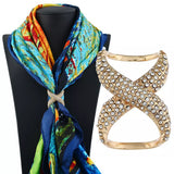 Broche en cristal pour foulard, anneau, clip, accessoire de mode pour femme, idéal pour un mariage, 3 styles