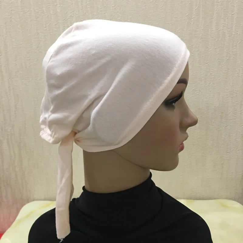 Hijab musulman en coton à couverture complète, couvre-chef islamique, chapeau sous-foulard, bonnet en os, foulards turcs, couvre-chef musulman