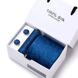 Cravates de marque 100 % soie, coffret cadeau, bureau, homme, classique, fête, mariage, rayées, 7,5 cm, soie, mariage, motif floral, cravate, mouchoir