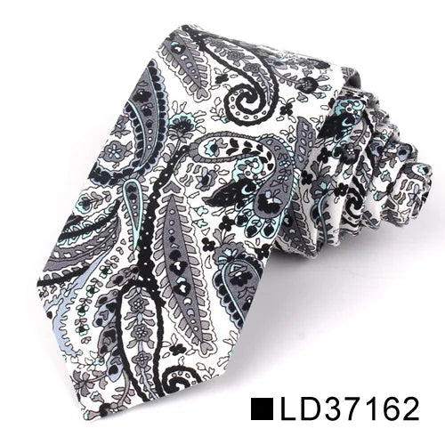 Nouvelle cravate florale pour hommes et femmes, cravate fine en coton pour mariage, cravates décontractées pour hommes, costumes classiques, cravates à imprimé floral