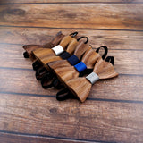 New design 3D Wooden tie Pocekt Square Cufflinks Fashion wood bow tie wedding dinne Handmade corbata Wooden Ties Gravata set