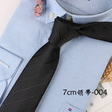 Corbata Hombre corbata 7cm cravates pour hommes de luxe rayures bleues cravate affaires Corbatas Para Hombre Mariage cadeau chemise accessoires