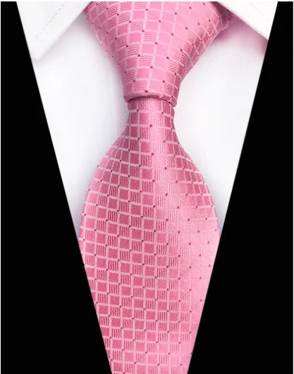 Corbatas de seda tejidas en jacquard con diseño de cachemira a cuadros para hombre, corbatas de 8 cm a rayas para trajes de negocios, bodas y fiestas.