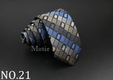 Cravate tissée jacquard pour homme, classique, à carreaux, rayée, en polyester, tendance, pour mariage, affaires, fête, costume, robe, cadeau