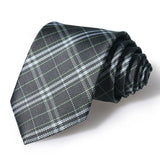 Cravate Huishi 8 cm à pois pour homme, slim, tendance, en polyester et microfibre, à carreaux, pour mariage
