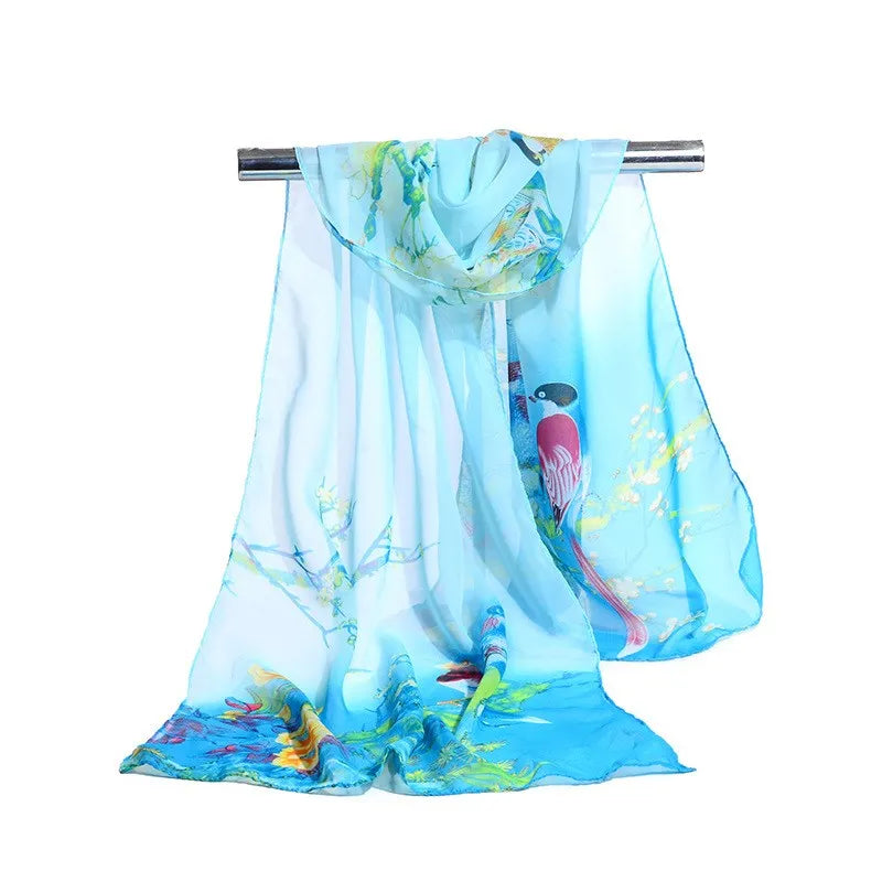 160*50 cm Multi-stil Urlaub geschenk Verkauf chiffon gestreiften schal wilde mode schal sonnencreme drucken floral schal schals