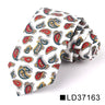 Nouvelle cravate florale pour hommes et femmes, cravate fine en coton pour mariage, cravates décontractées pour hommes, costumes classiques, cravates à imprimé floral