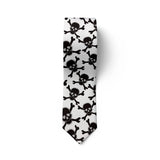 Nouvelle mode crâne punk tendance hommes cravate nouveauté 8 cm mince décontracté chien nylon hommes cravate fête mariage fête accessoires cravate cravate