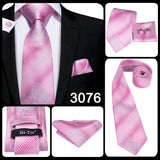 Hi-Tie 100% soie classique pour homme, cravate de mariage corail rose rouge pêche, pochette carrée, boutons de manchette, ensemble de cravates roses pour hommes, cravates cachemire unies