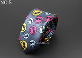 Fashion Casual Tie 5cm Skinny Slim Necktie Printing Skull Poker Smiling Face Symbol Hip Hop Boy Novelty Accessories Necktie Gift