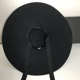 Fedora Hats For Women Autumn Winter High Top Jazz Black 100% Wool Top Hat Flat Top Big Wide Brim Cap Female Windproof New 2021