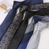 Corbata Hombre corbata 7cm cravates pour hommes de luxe rayures bleues cravate affaires Corbatas Para Hombre Mariage cadeau chemise accessoires