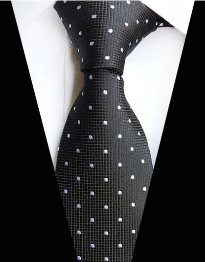 Corbatas de seda tejidas en jacquard con diseño de cachemira a cuadros para hombre, corbatas de 8 cm a rayas para trajes de negocios, bodas y fiestas.