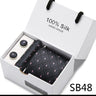 Cravates de marque 100 % soie, coffret cadeau, bureau, homme, classique, fête, mariage, rayées, 7,5 cm, soie, mariage, motif floral, cravate, mouchoir