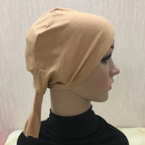 Hijab musulman en coton à couverture complète, couvre-chef islamique, chapeau sous-foulard, bonnet en os, foulards turcs, couvre-chef musulman