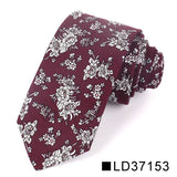 Nouvelle cravate florale pour hommes et femmes, cravate fine en coton pour mariage, cravates décontractées pour hommes, costumes classiques, cravates à imprimé floral