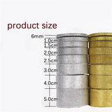 Gold-/Silber-Organzaband aus Seidensatin, 0,6–5 cm, glitzernd bestickte Zwiebelbänder für Hochzeitstorten, Geschenkdekoration, Bastelbedarf