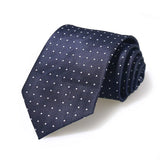 Cravate Huishi 8 cm à pois pour homme, slim, tendance, en polyester et microfibre, à carreaux, pour mariage